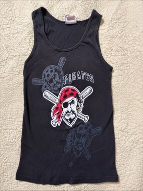 Womens Black 'pittsburgh Pirates' Graphic Tank Top